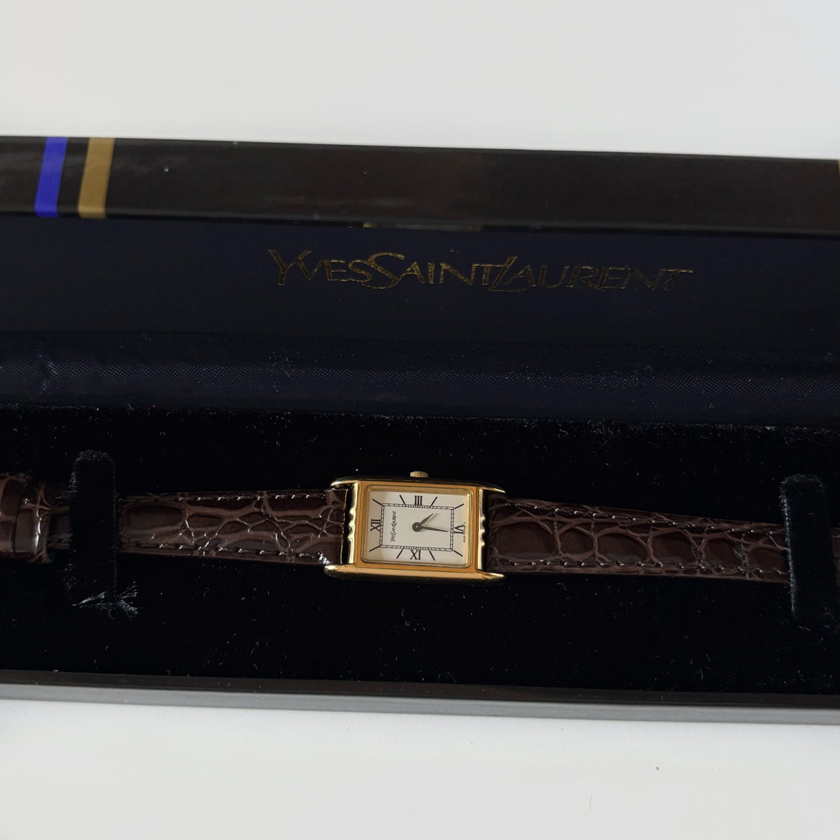 Yves Saint Laurent 1990s Tank Gold Plated Watch