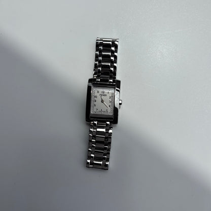 Fendi 1990s Tank Stainless Steel Watch