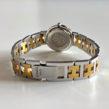 Hermes 1990s Clipper Date Two Tone Watch