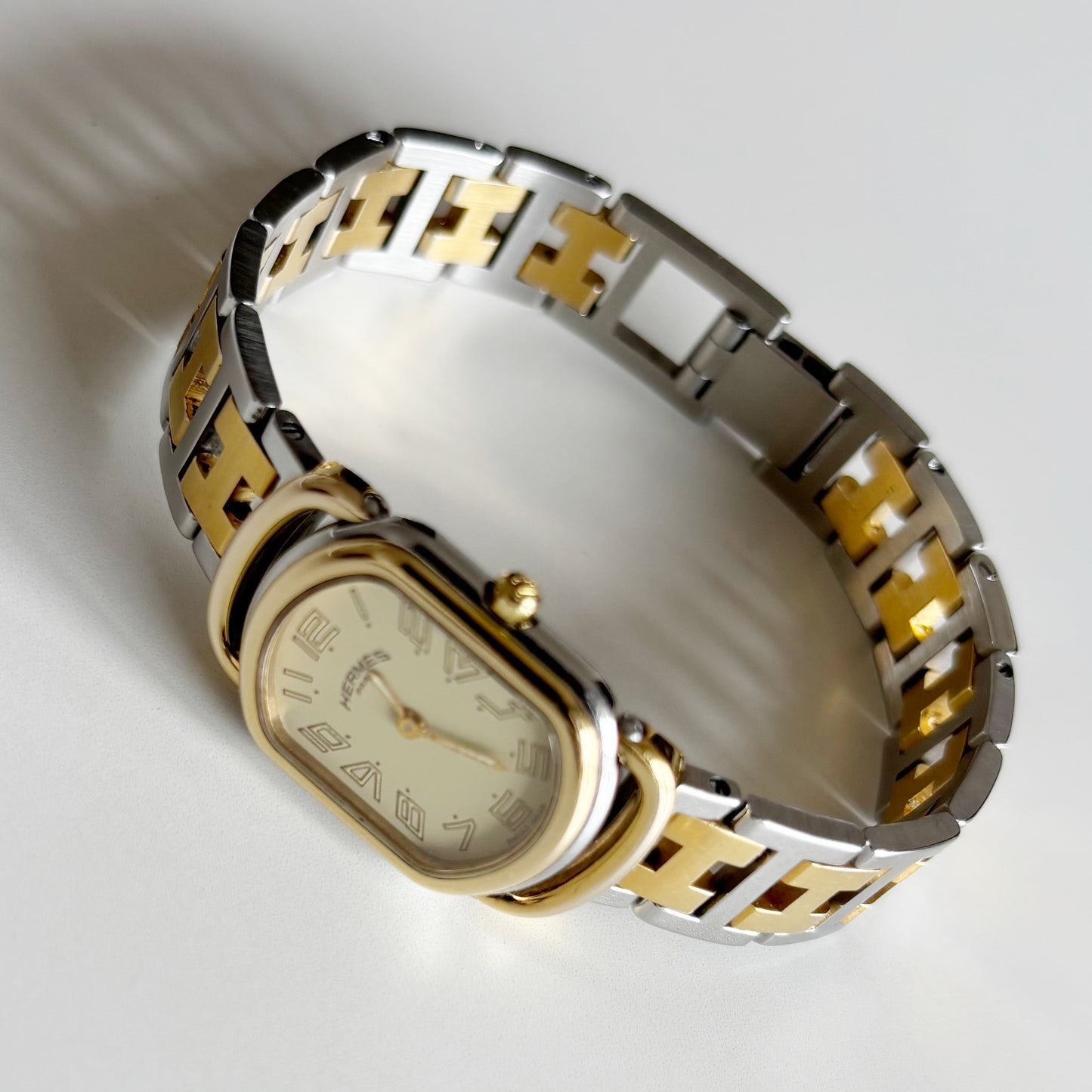 Hermes 1990s Rallye Two Tone Watch