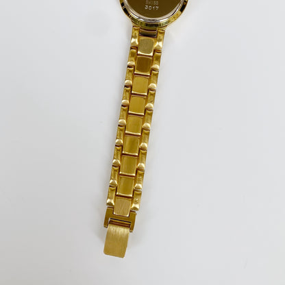 Dior 1990s Gold Plated Round Watch