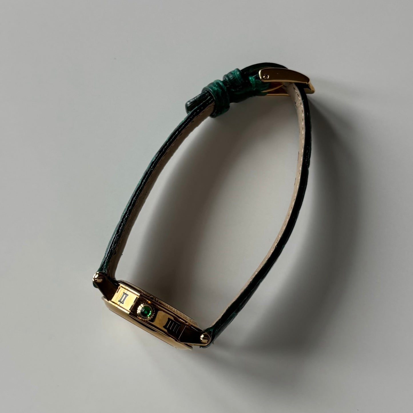 Gucci 1990s Date Round Dial Gold Plated Watch