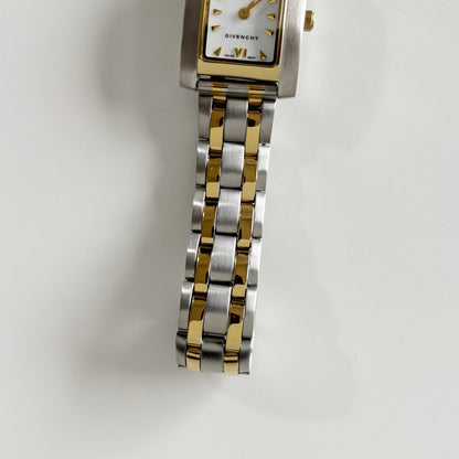 Givenchy 1990s Tank Two Tone Watch