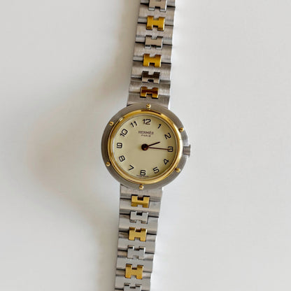 Hermes 1990s Olympia Two Tone Watch
