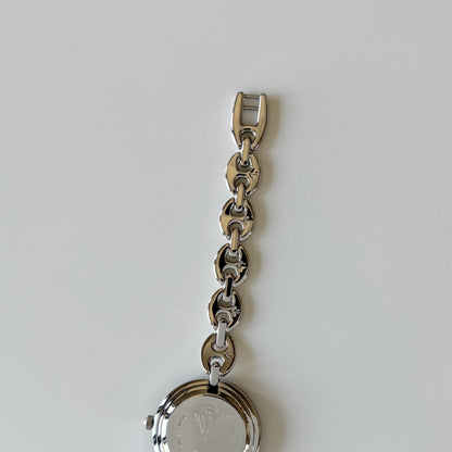 Gucci 1990s Interchangeable Bezel Stainless steel Chain Watch with 6 bezels, case