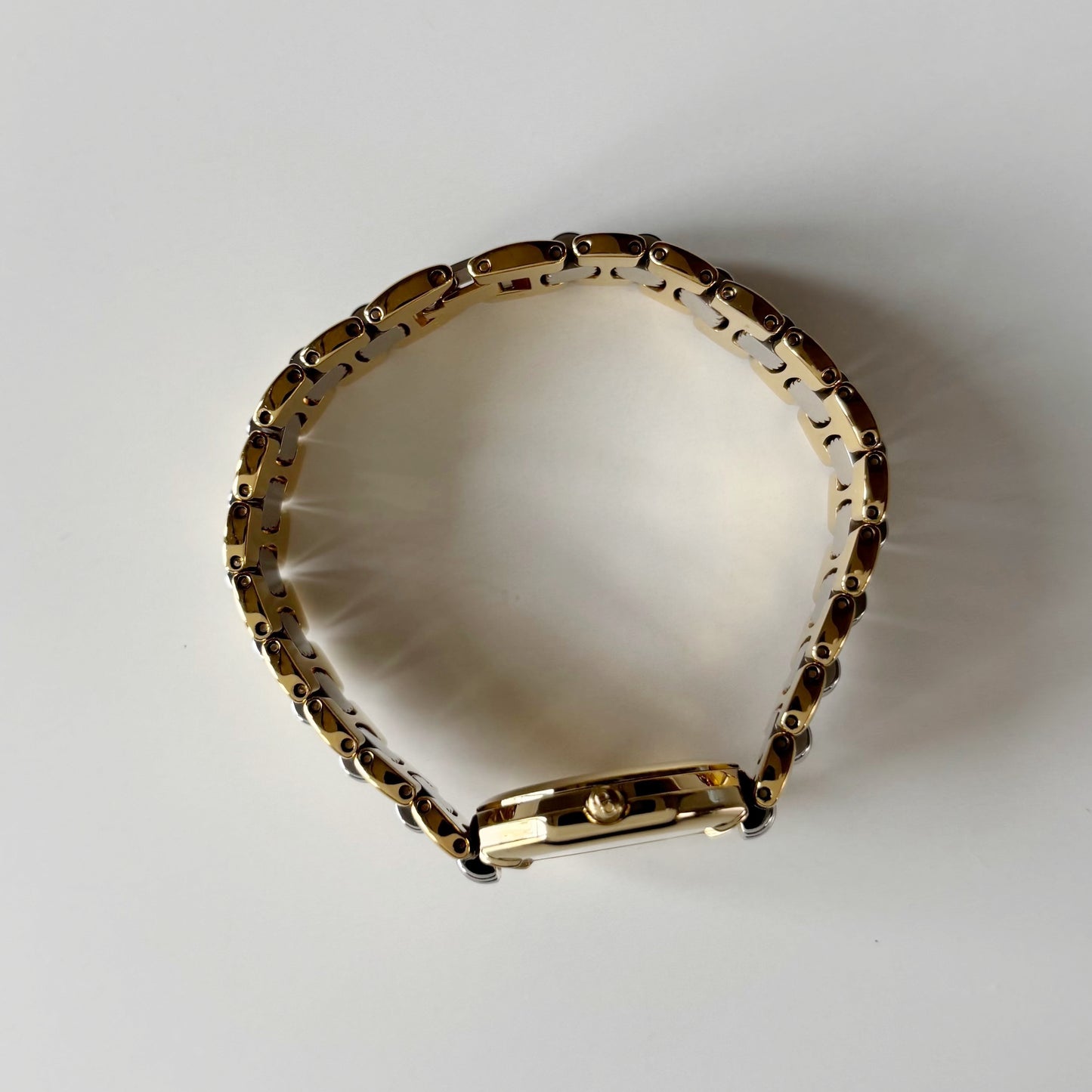 Dior 1990s Octagon Dial Two Tone Gold Plated Watch