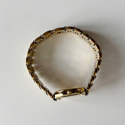 Dior 1990s Octagon Dial Two Tone Gold Plated Watch