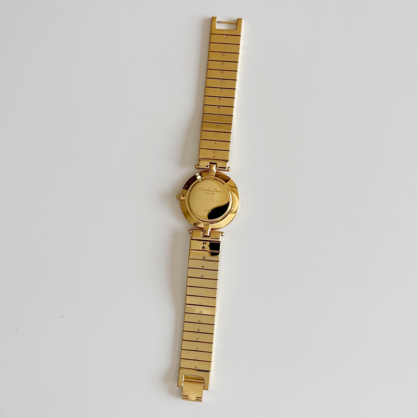 Dior 1990s Round Dial Gold Plated Watch (Large)