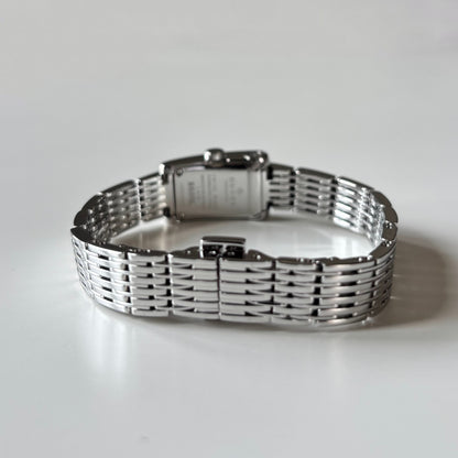 Gucci 1990s Rectangular Dial Silver Watch