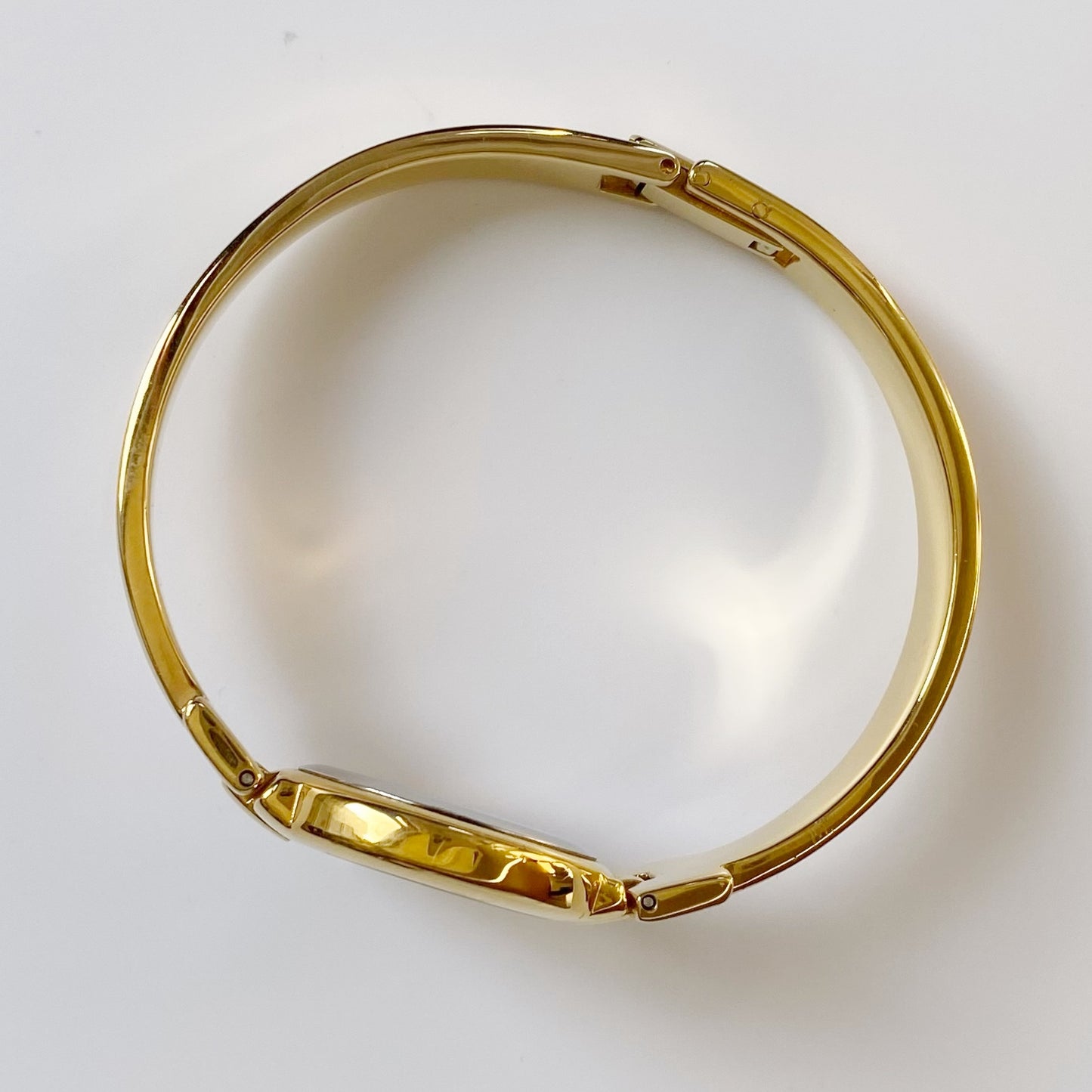 Givenchy 1990s Navy Dial Gold Plated Bangle Watch