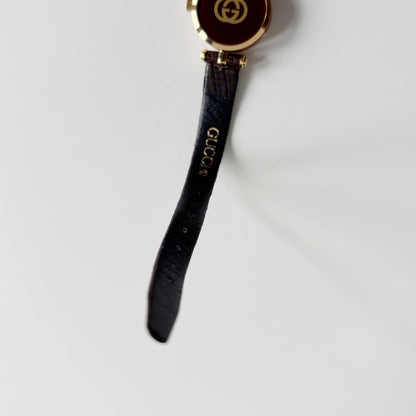 Gucci 1990s Sherry Round Dial Gold Plated Watch