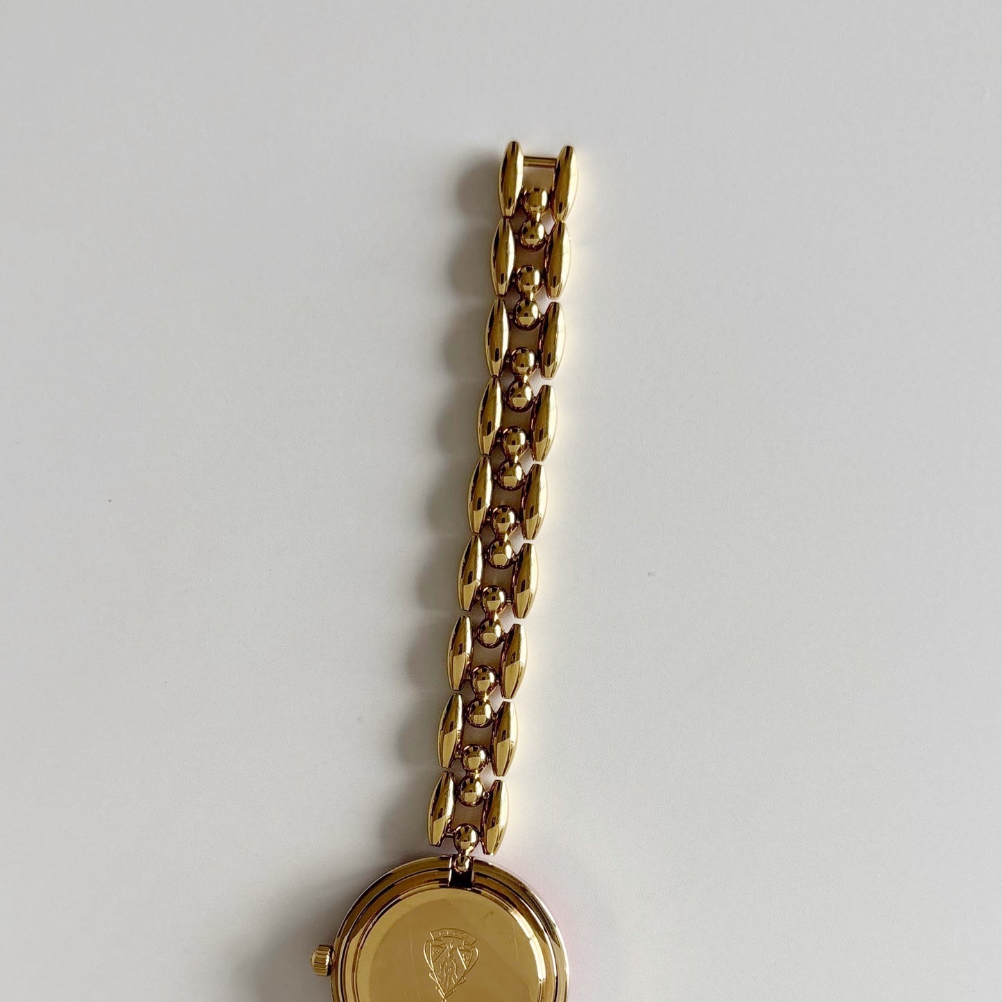 Gucci 1990s Interchangeable Bezel Gold Plated Rice Chain Watch (165mm)