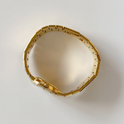 Gucci 1990s Round Dial Gold Plated Watch