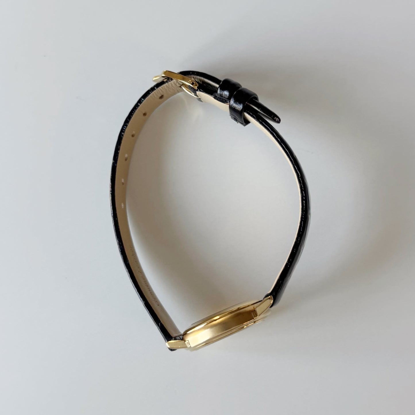 Celine 1990s Round Dial Gold Plated Watch