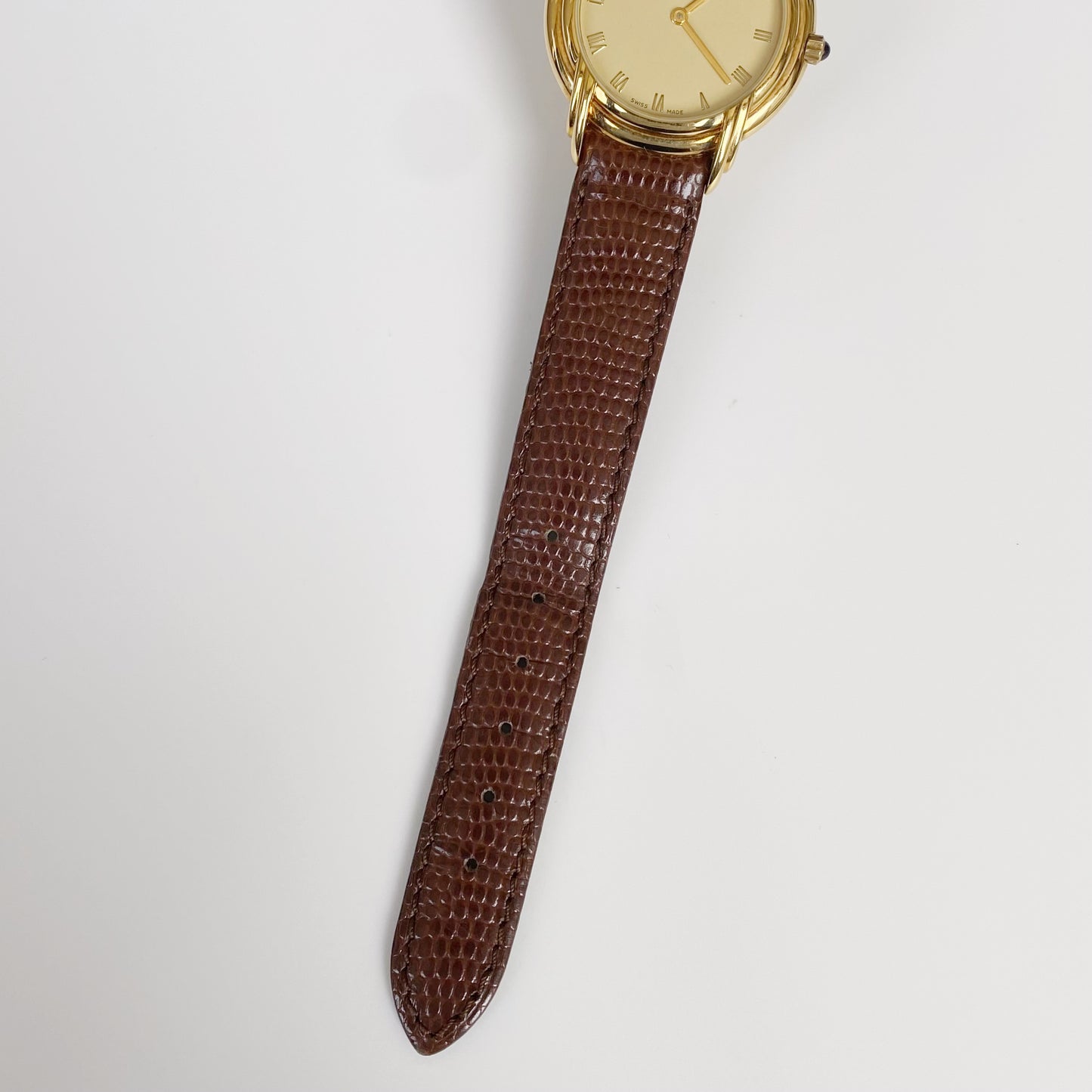 Fendi 1990s Gold Plated Round Watch