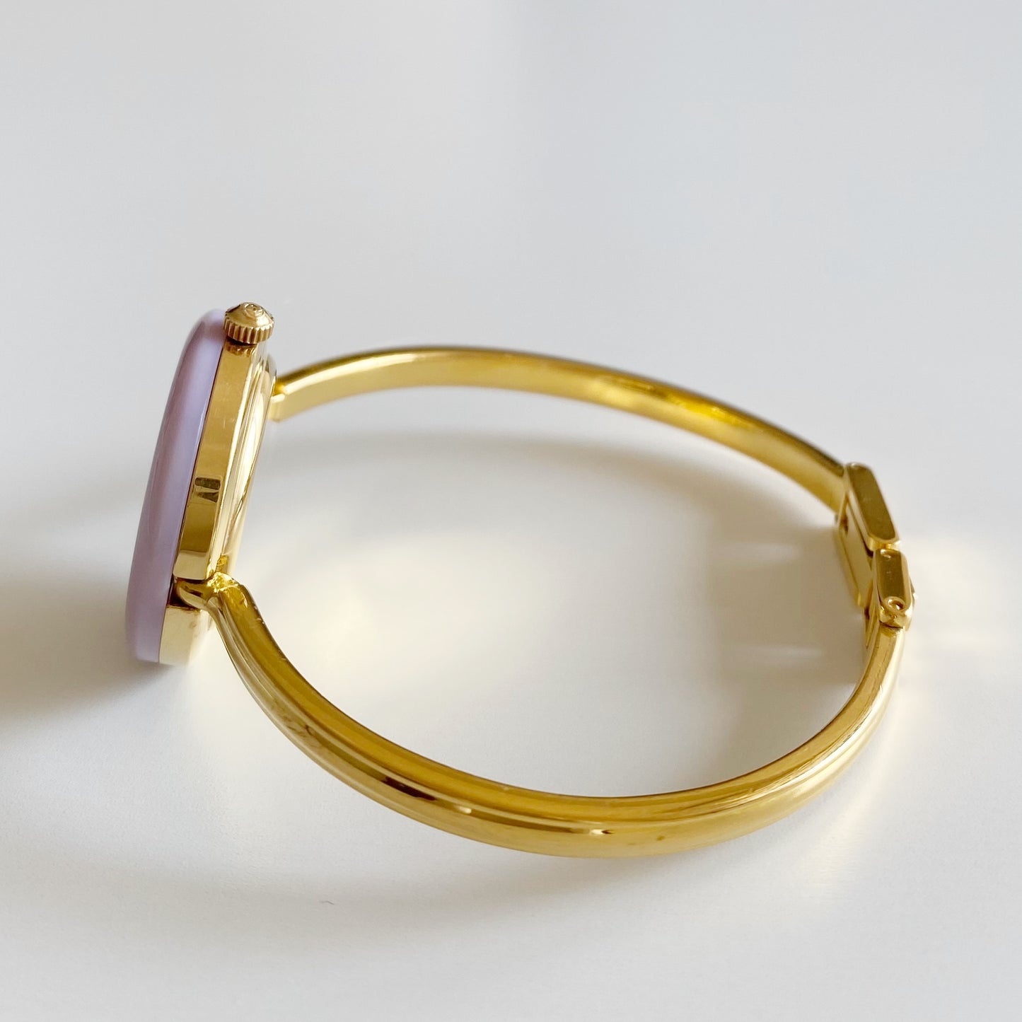 Gucci 1990s Interchangeable Bezel Gold Plated Bangle Watch with 12 bezels, case