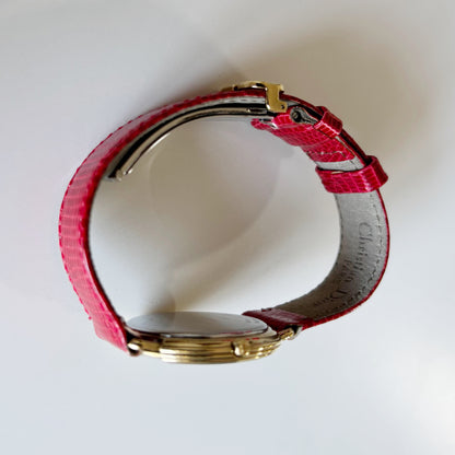 Dior 1990s Seashell Dial Round Gold Plated Watch (Large)