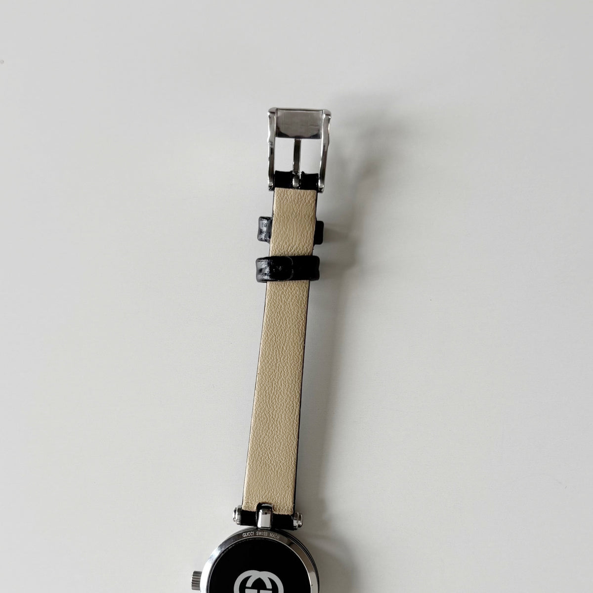 Gucci 1990s Round Dial Stainless Steel Watch