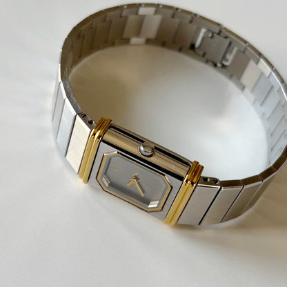 Yves Saint Laurent 1990s Reverso Two Tone Watch