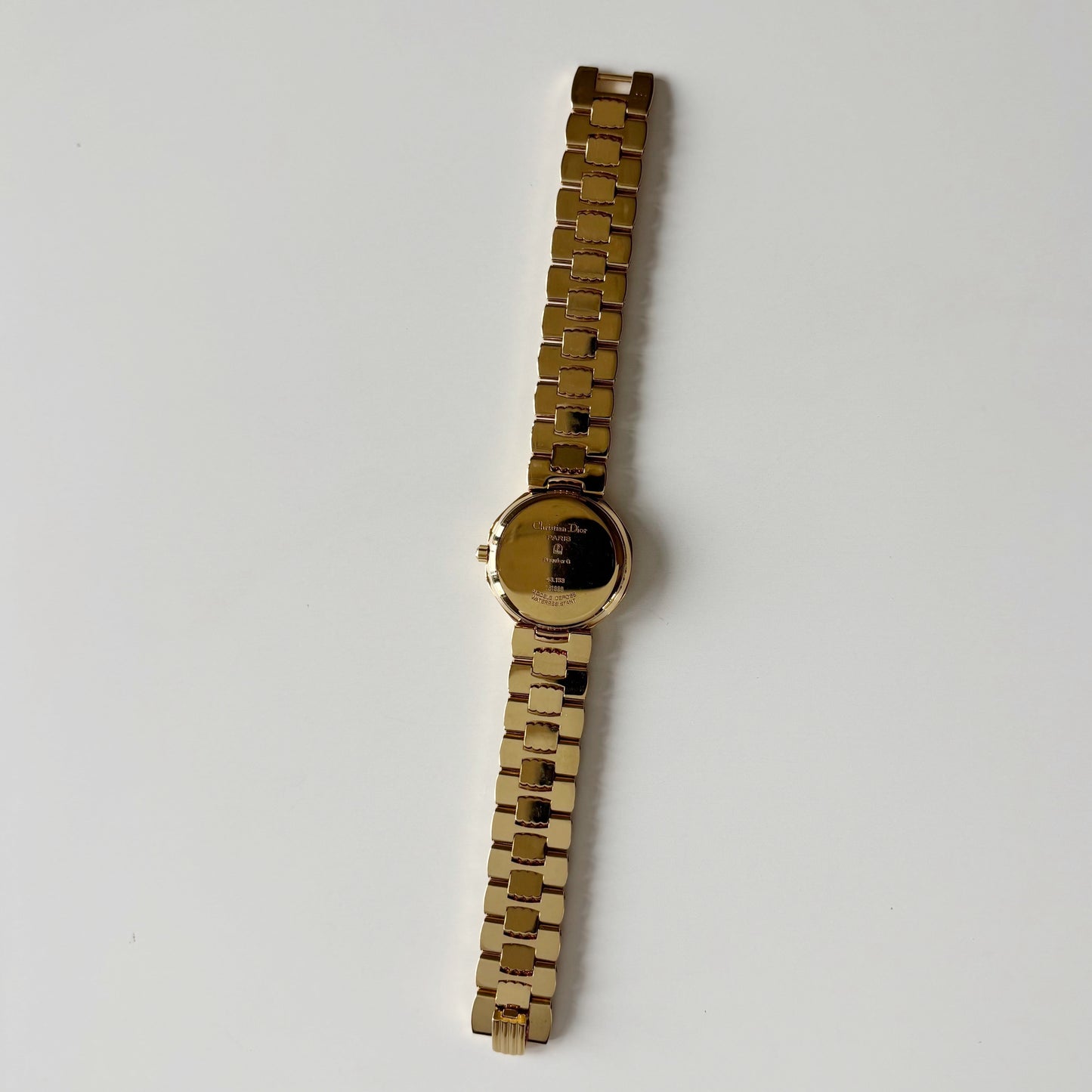 Dior 1990s Octagon Gold Plated Watch