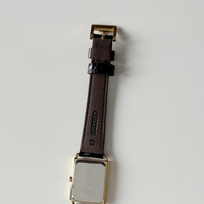Dior 1990s CD Logo Tank Gold Plated Watch