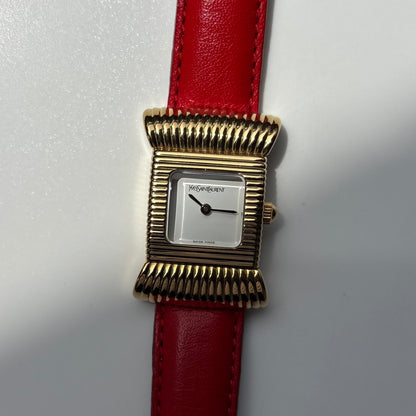 Yves Saint Laurent 1990s Ribbon Gold Plated Watch