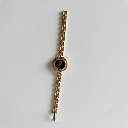 Gucci 1990s Interchangeable Bezel Gold Plated Watch with 6 bezels, case (167mm)