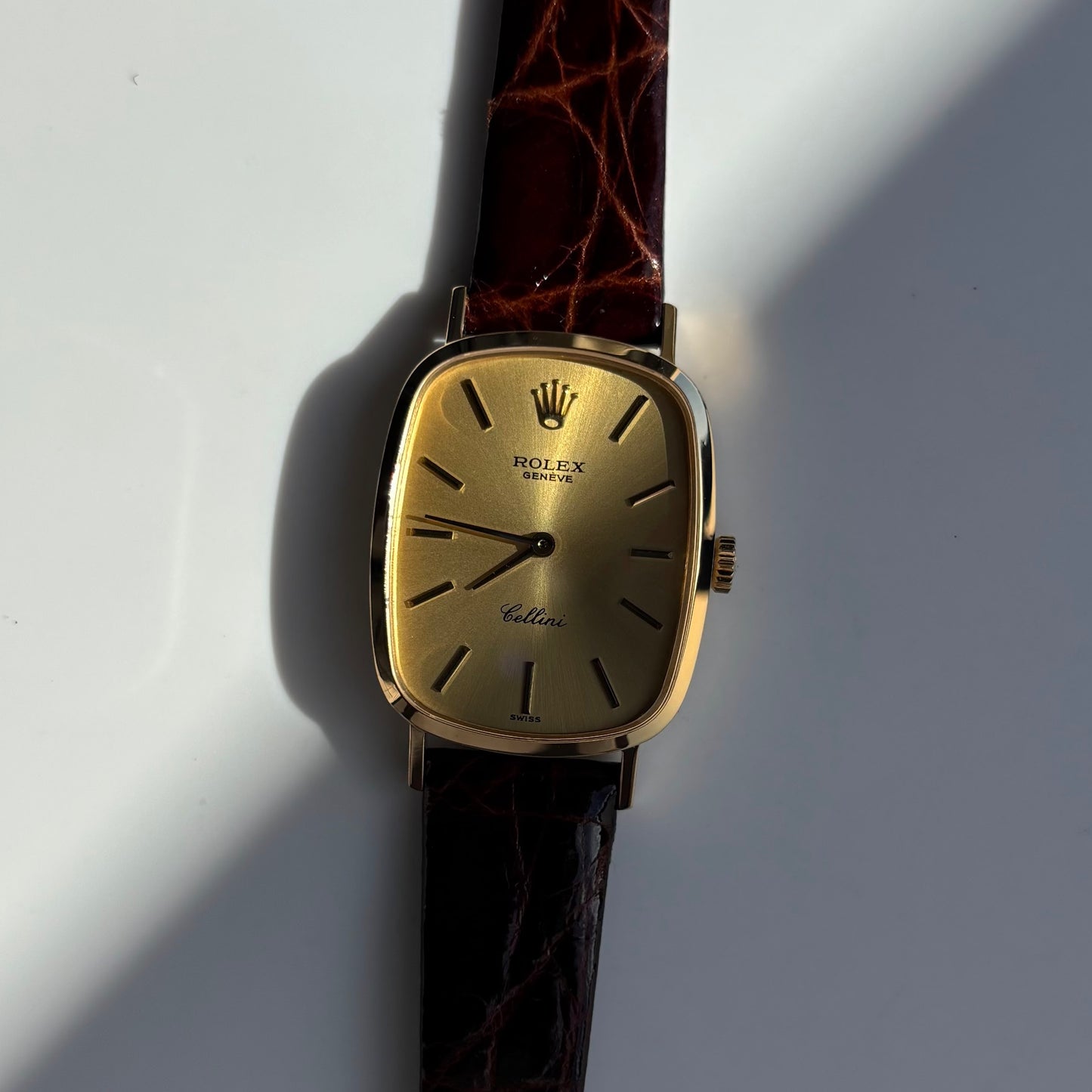 Rolex 1975 Cellini 18K Case Manual Wind Watch