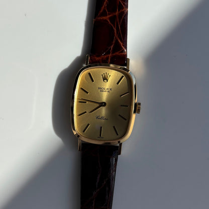 Rolex 1975 Cellini 18K Case Manual Wind Watch