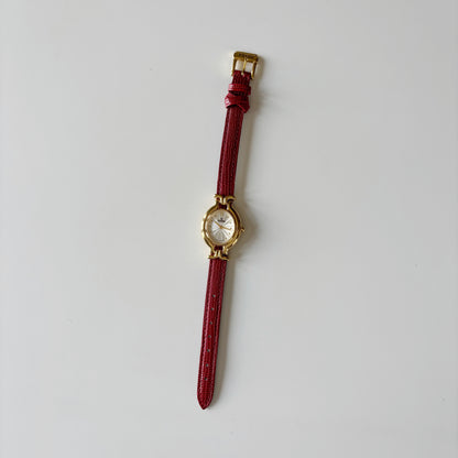 Fendi 1990s Interchangeable Strap Gold Plated Watch with 5 straps, case