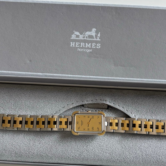 Hermes 1990s Croisier Two Tone Watch