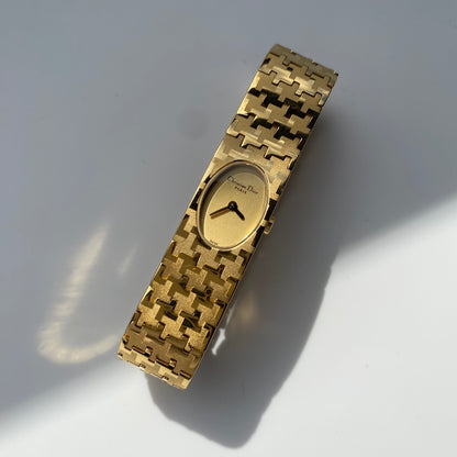 Dior Early 2000s Miss Dior Gold Plated Watch
