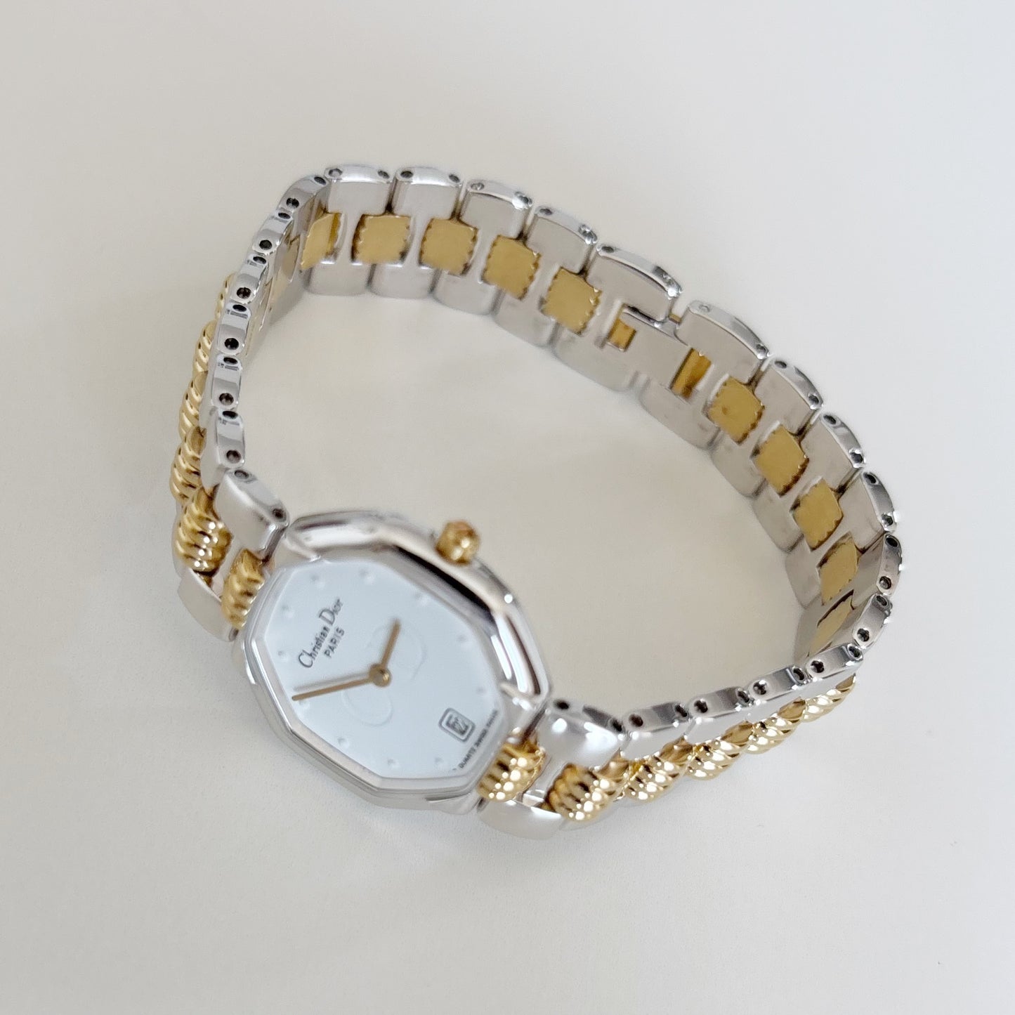 Dior 1990s Octagon Two Tone Watch