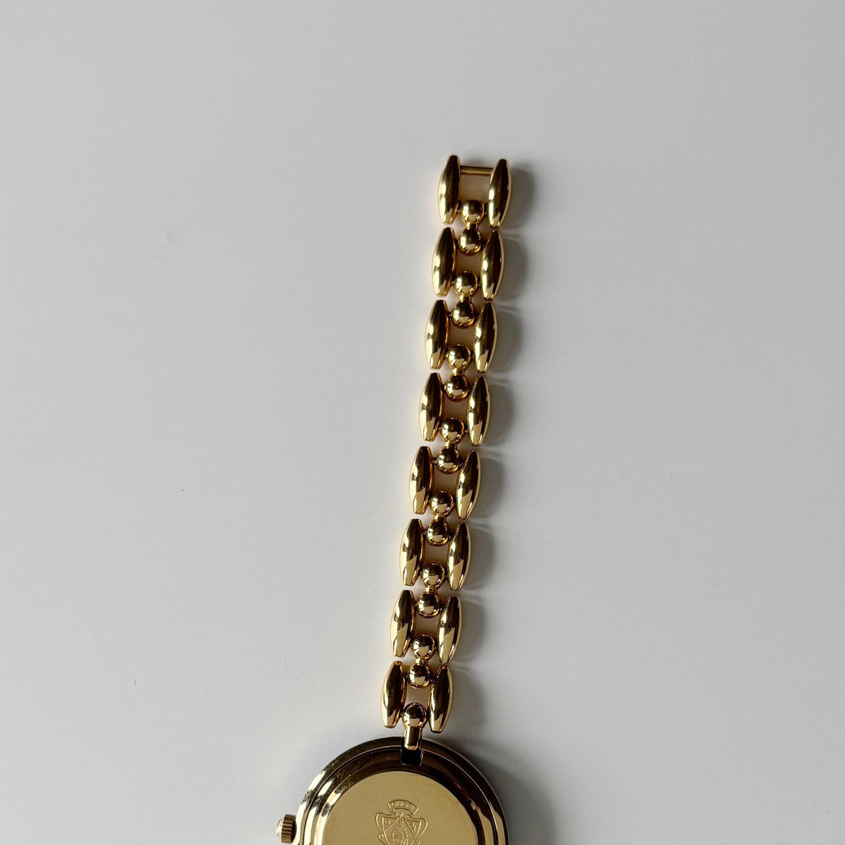 Gucci 1990s Interchangeable Bezel Gold Plated Rice Chain Watch with 6 bezels, case (160mm)