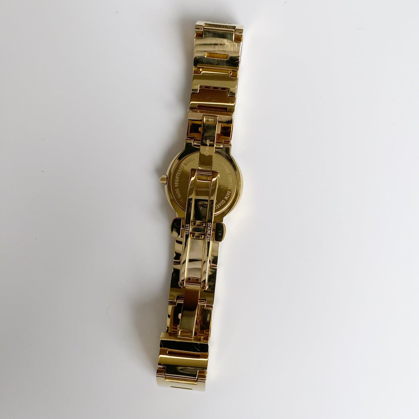 Fendi 1990s Black Dial Gold Plated Watch