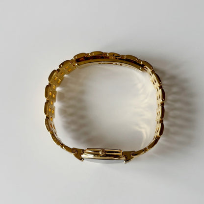 Dior 1990s Bagheera Black Dial Gold Plated Round Watch