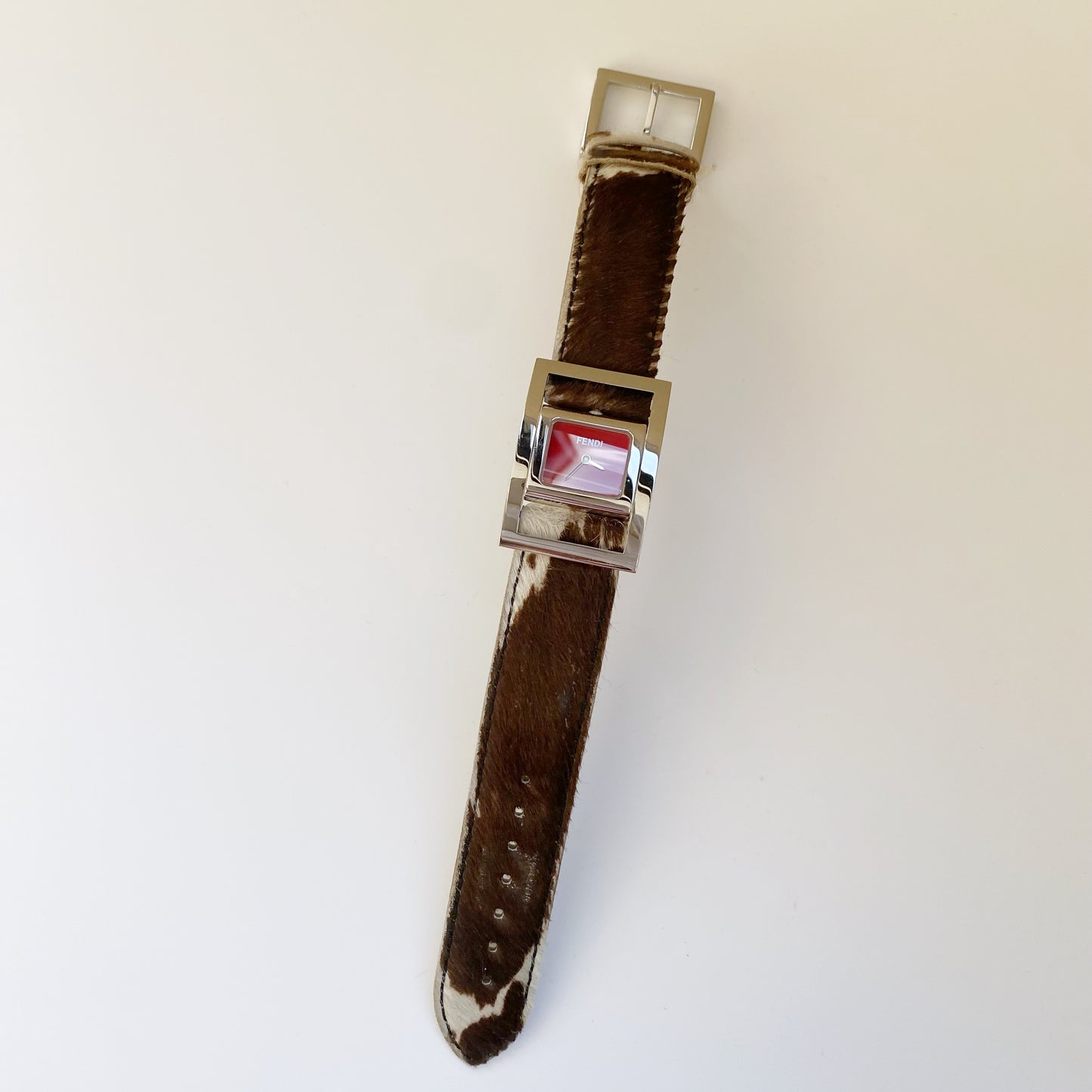 Fendi 1990s Gyro Rotating Face Pony Hair Watch