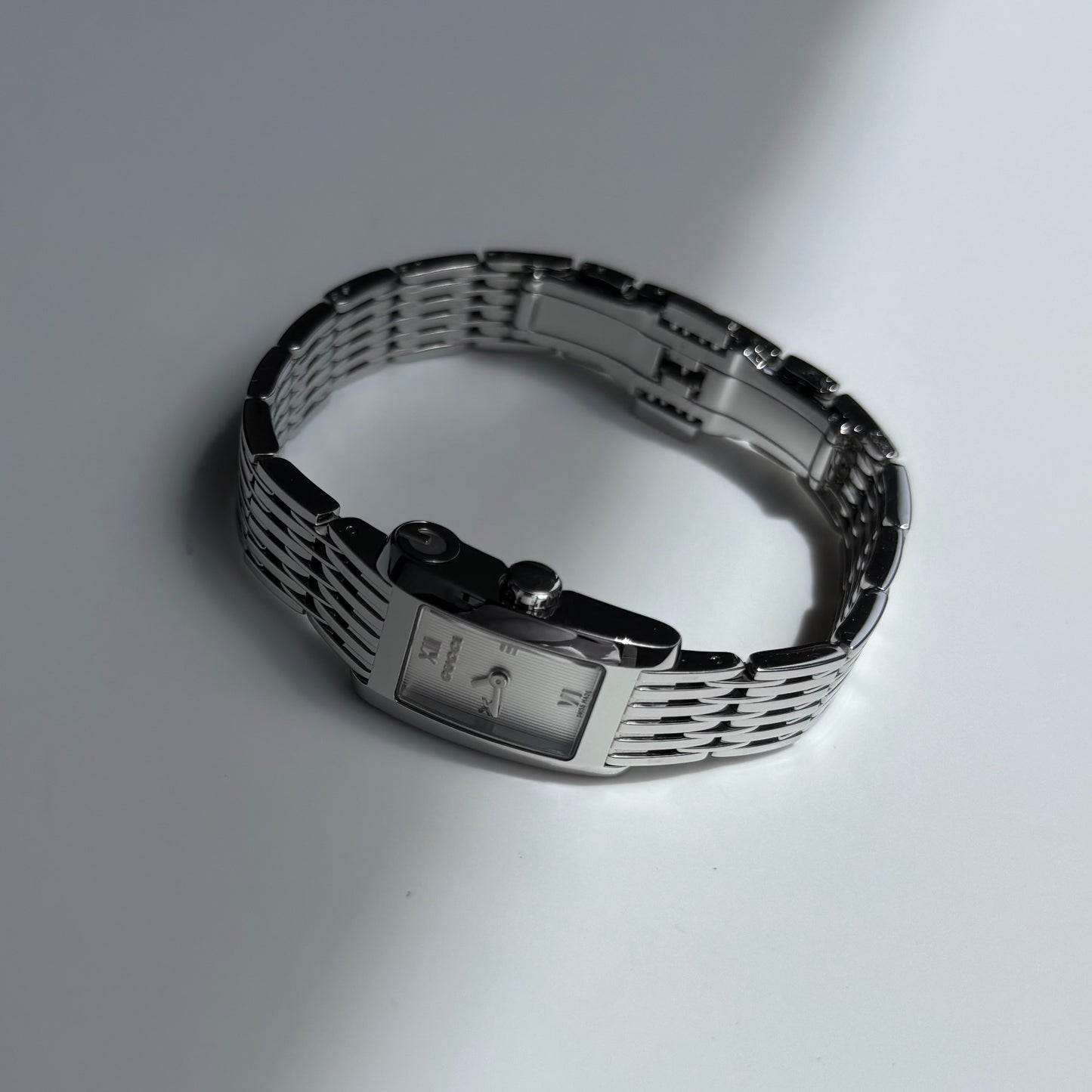 Gucci 1990s Rectangular Dial Silver Watch