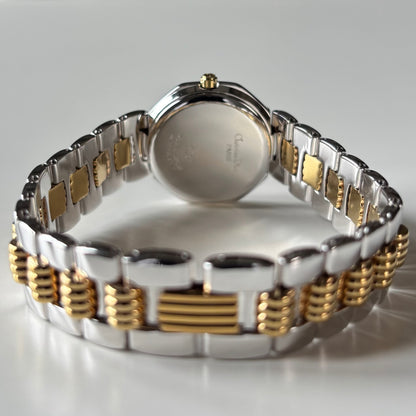 Dior 1990s Octagon Two Tone Gold Plated Watch