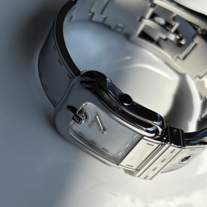 Fendi 1990s Seashell Dial Stainless steel Silver Buckle Watch