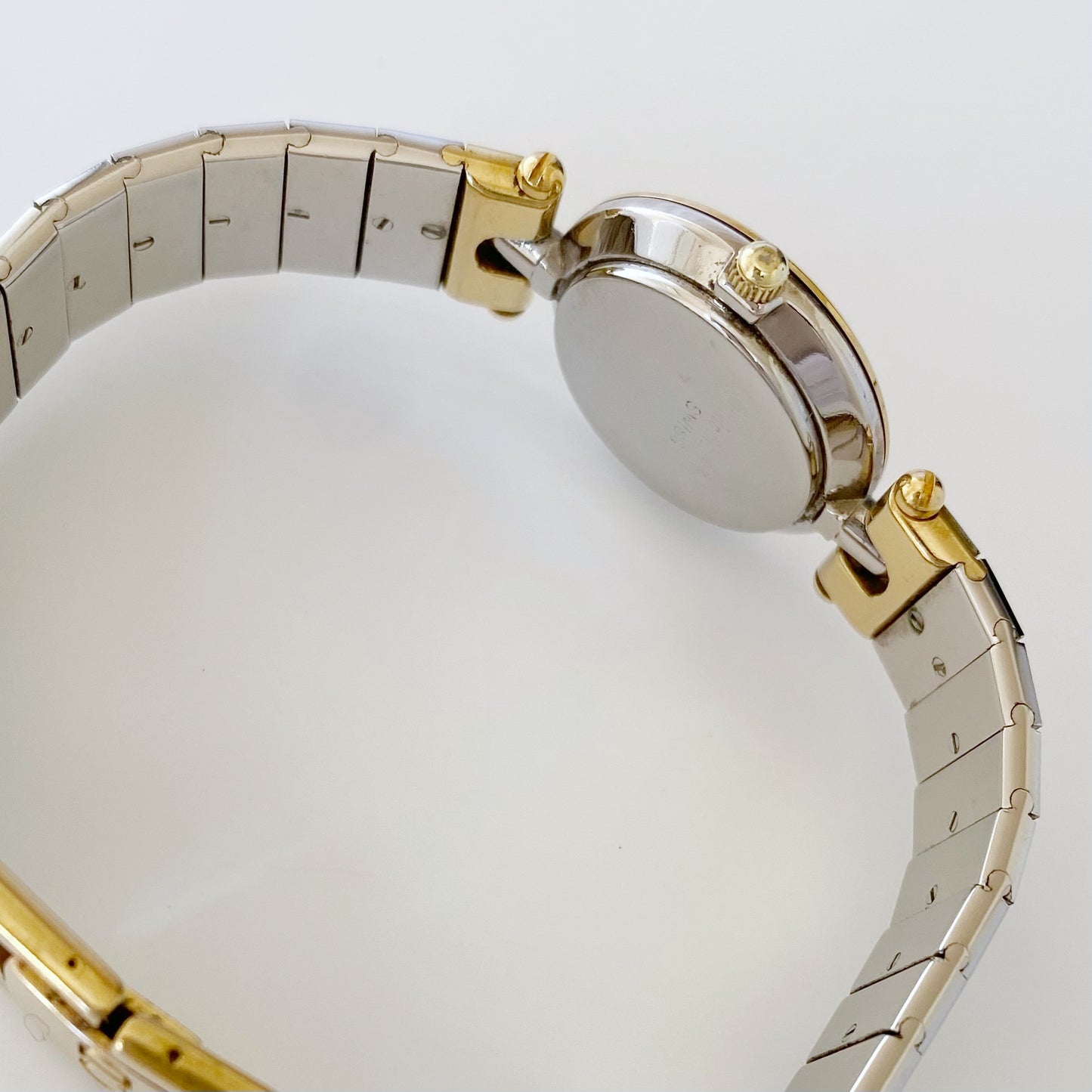 Dior 1990s Navy Dial Gold Plated Two Tone Watch