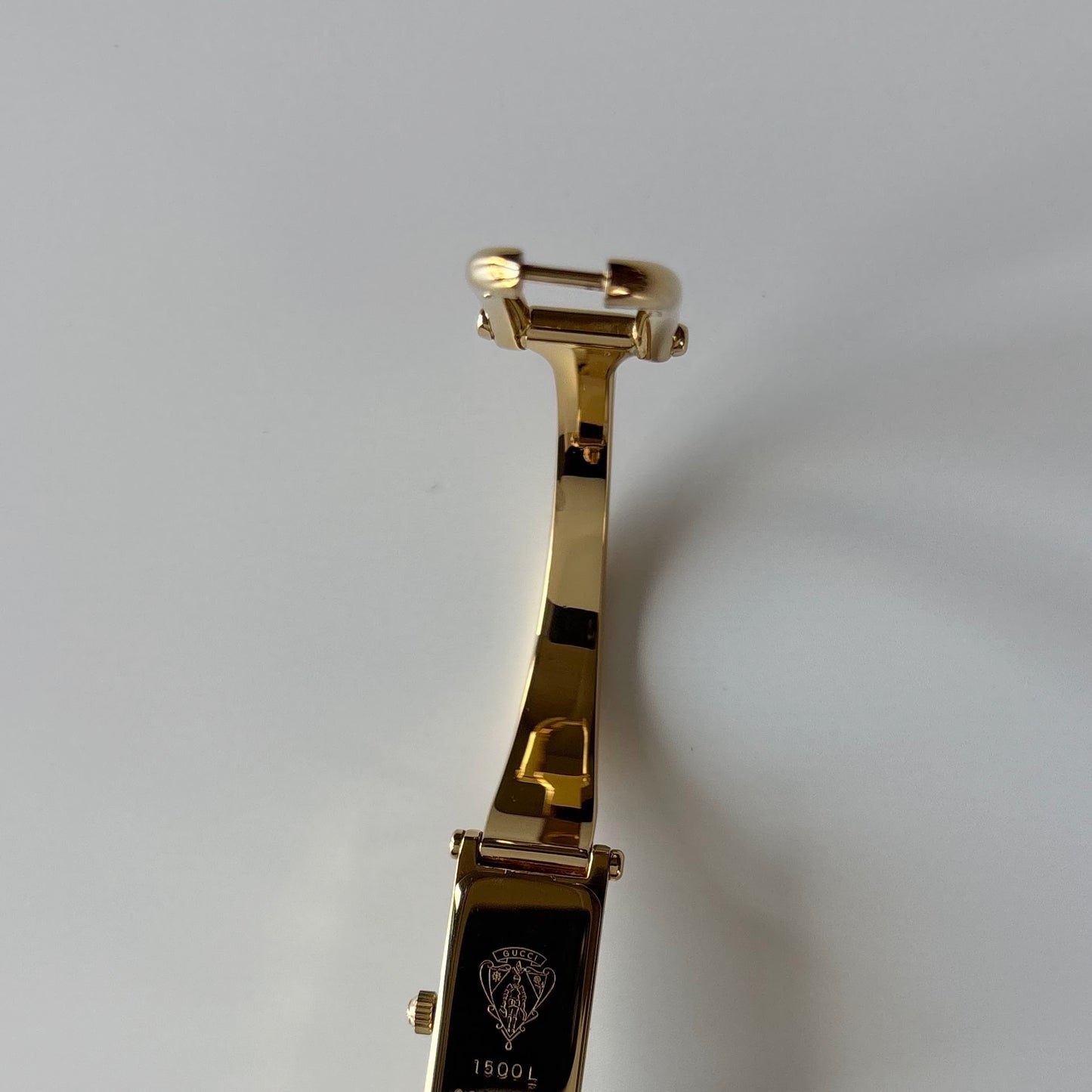 Gucci 1990s Seashell Dial Gold Plated Bangle Watch
