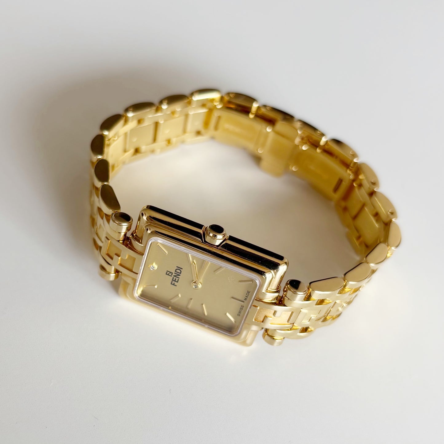 Fendi 1990s Gold Plated Watch Limited Edition (only 2,500 pieces made)