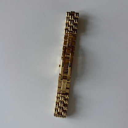 Fendi 1990s Rectangular Dial Gold Plated Watch