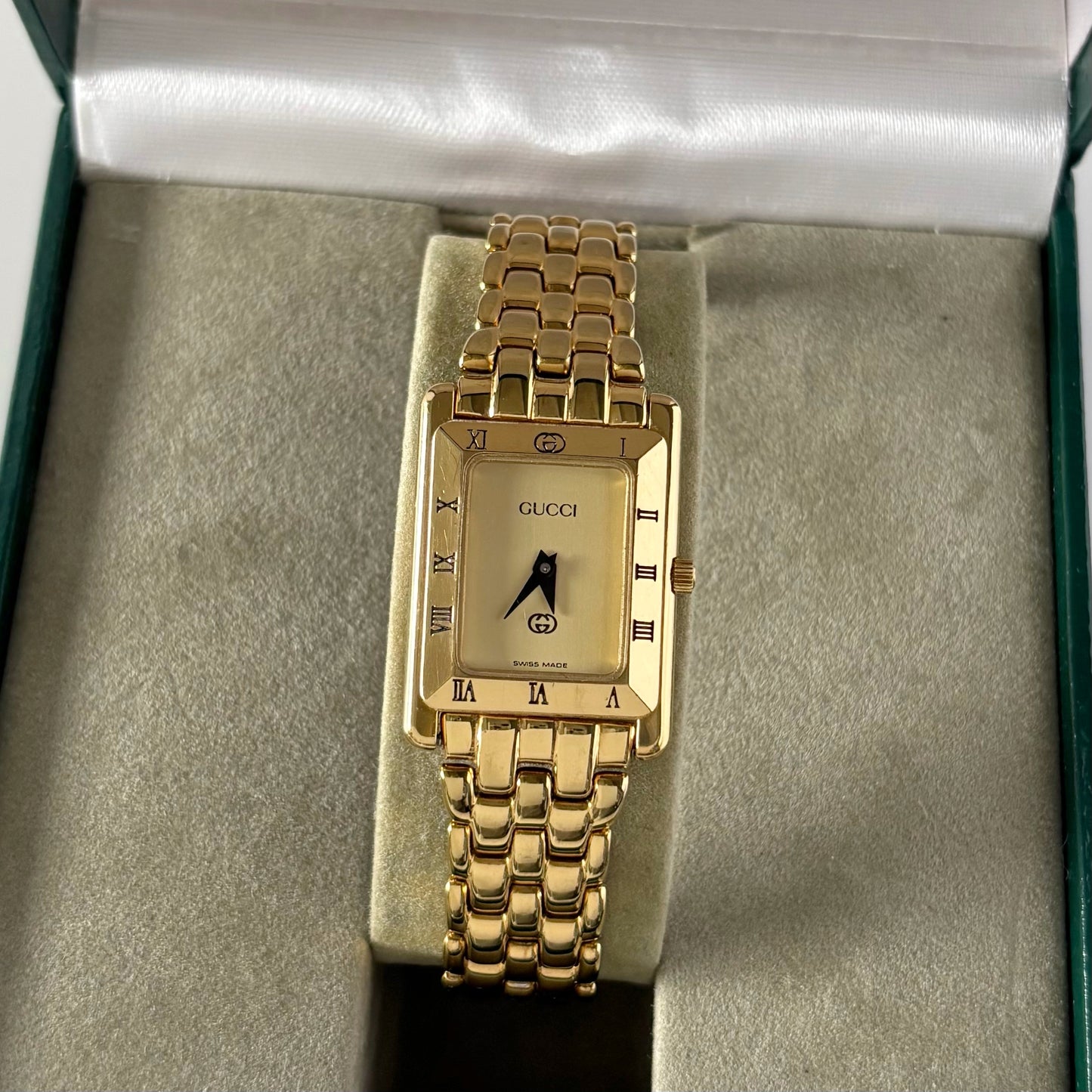 Gucci 1990s Tank Gold Plated Watch