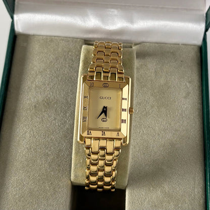 Gucci 1990s Tank Gold Plated Watch