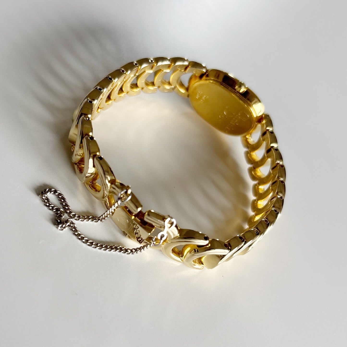 Dior 1990s Oval Gold Plated Watch