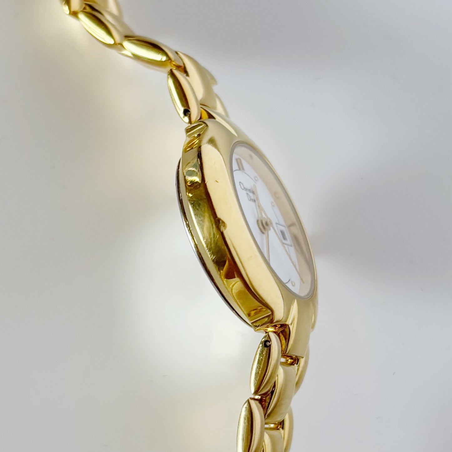 Dior 1990s Round Dial Gold Plated Watch