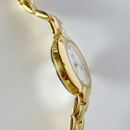 Dior 1990s Round Dial Gold Plated Watch