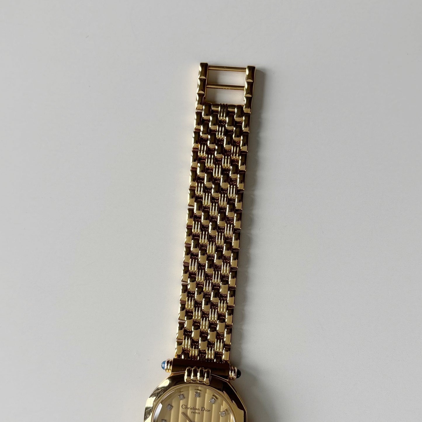 Dior 1990s Octagon Dial Gold Plated Watch